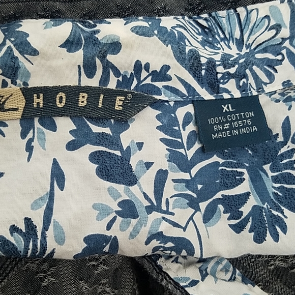 Hobie Short Sleeve Button Front Shirt XL - Picture 3 of 4